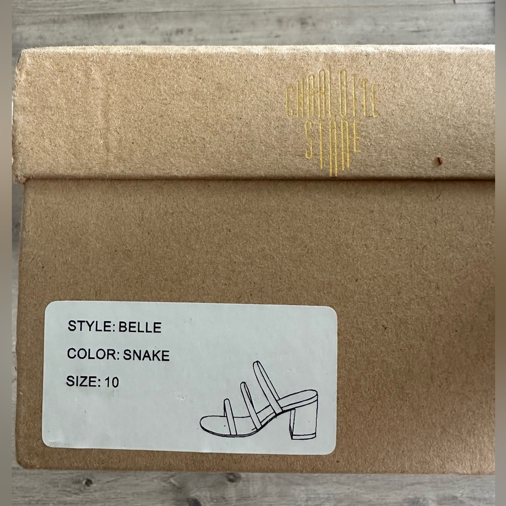 New in box Charlotte Stone heeled sandal - Picture 3 of 5